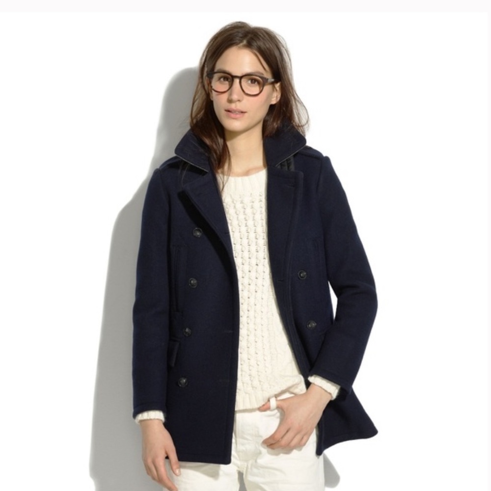 Madewell Double Breasted Pea Coat in Navy Size M